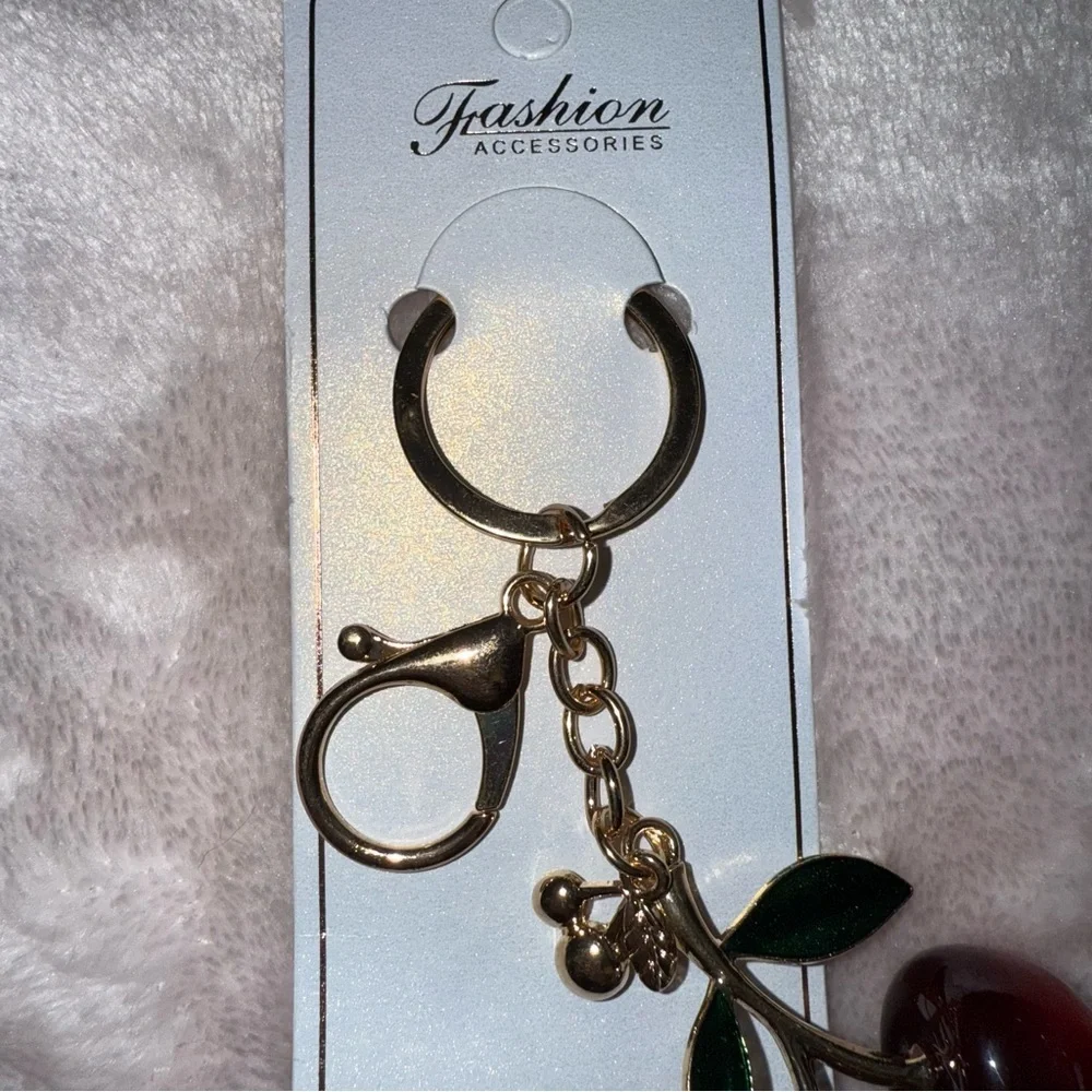 Cherry Bag Charms Keychain - Cute Purse Key Rings for Women Girls Gift New